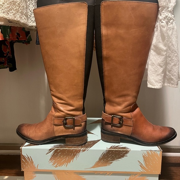 Vince Camuto Brown Leather Riding Boots - Picture 6 of 9